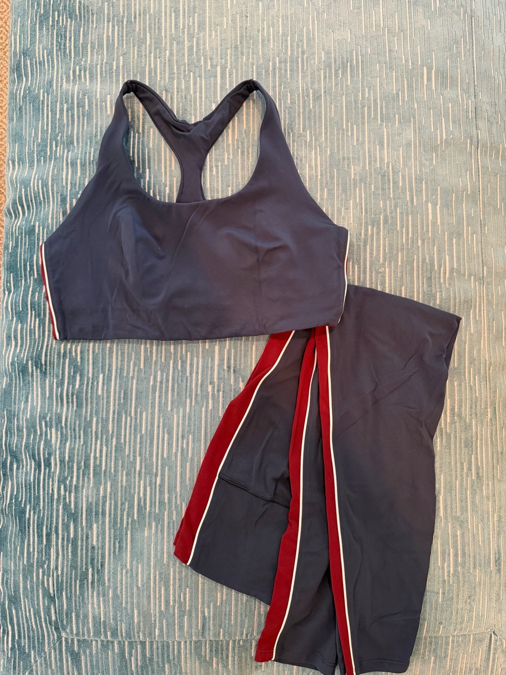 Target Navy Blue and Burgundy Legging Set